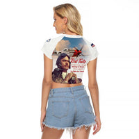 Tuskegee Airmen Red Tails Raglan Cropped T Shirt Brave Enough to Fight - Wonder Print Shop