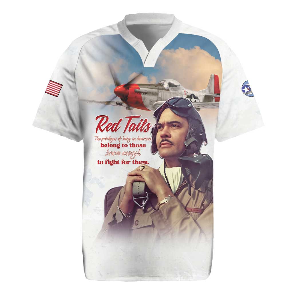 Tuskegee Airmen Red Tails Rugby Jersey Brave Enough to Fight - Wonder Print Shop