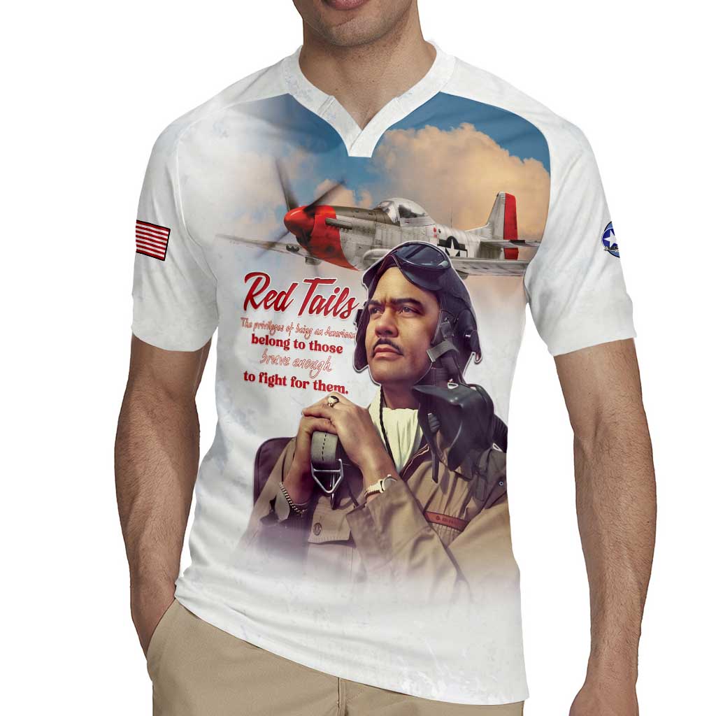 Tuskegee Airmen Red Tails Rugby Jersey Brave Enough to Fight - Wonder Print Shop