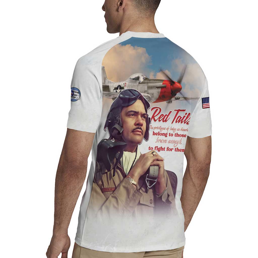 Tuskegee Airmen Red Tails Rugby Jersey Brave Enough to Fight - Wonder Print Shop