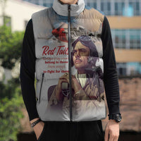 Tuskegee Airmen Red Tails Sleeveless Puffer Jacket Brave Enough to Fight - Wonder Print Shop