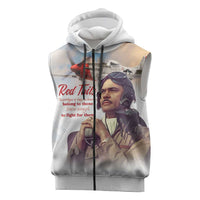 Tuskegee Airmen Red Tails Sleeveless Zip Hoodie Brave Enough to Fight - Wonder Print Shop