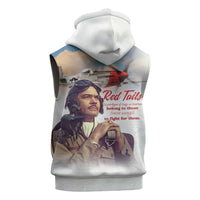 Tuskegee Airmen Red Tails Sleeveless Zip Hoodie Brave Enough to Fight - Wonder Print Shop