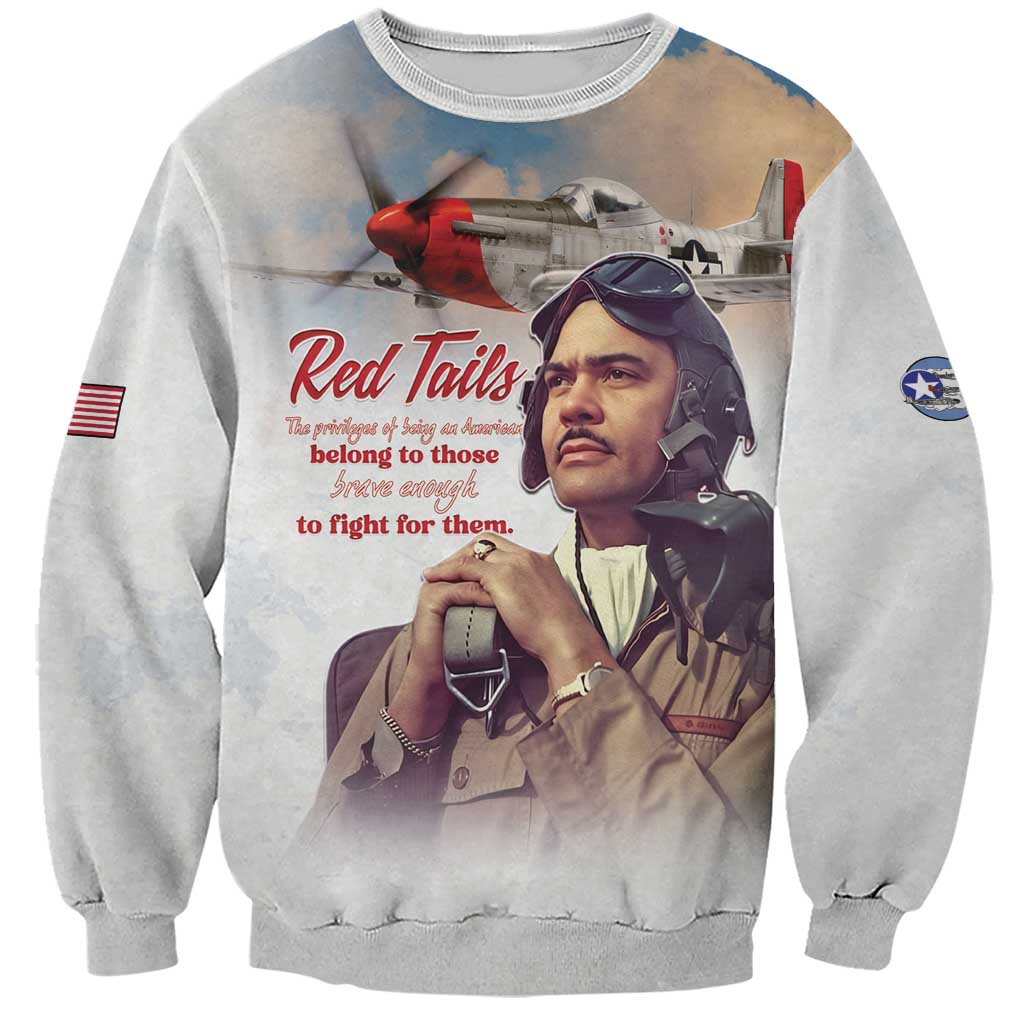 Tuskegee Airmen Red Tails Sweatshirt Brave Enough to Fight - Wonder Print Shop