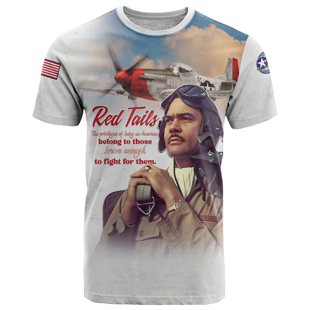 Tuskegee Airmen Red Tails T Shirt Brave Enough to Fight - Wonder Print Shop