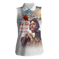 Tuskegee Airmen Red Tails Women Sleeveless Polo Shirt Brave Enough to Fight - Wonder Print Shop