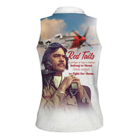 Tuskegee Airmen Red Tails Women Sleeveless Polo Shirt Brave Enough to Fight - Wonder Print Shop