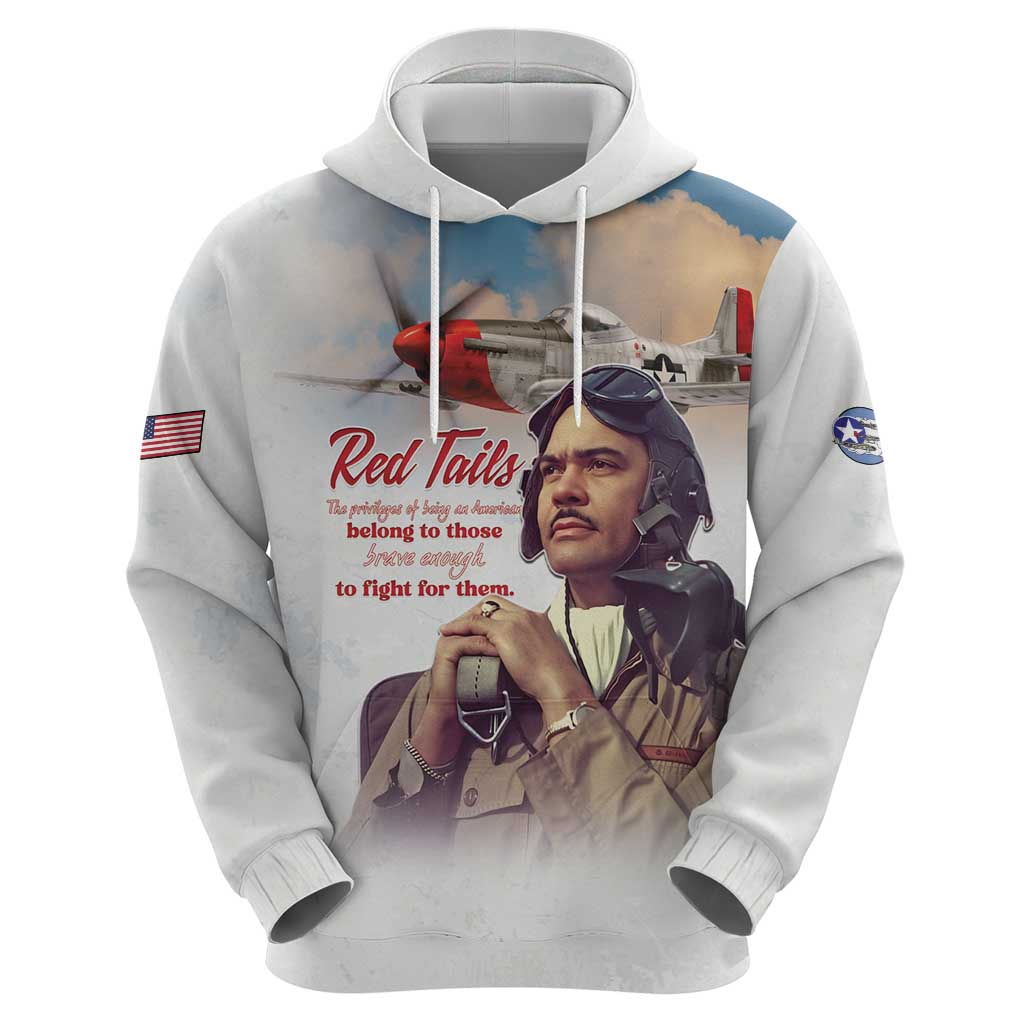 Tuskegee Airmen Red Tails Zip Hoodie Brave Enough to Fight - Wonder Print Shop