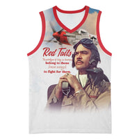 Tuskegee Airmen Red Tails Basketball Jersey Red - Brave Enough to Fight - Wonder Print Shop