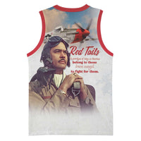 Tuskegee Airmen Red Tails Basketball Jersey Red - Brave Enough to Fight - Wonder Print Shop