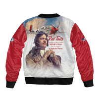 Tuskegee Airmen Red Tails Bomber Jacket Red - Brave Enough to Fight - Wonder Print Shop