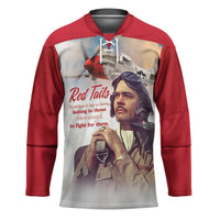 Tuskegee Airmen Red Tails Hockey Jersey Red - Brave Enough to Fight - Wonder Print Shop