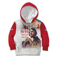 Tuskegee Airmen Red Tails Kid Hoodie Red - Brave Enough to Fight - Wonder Print Shop