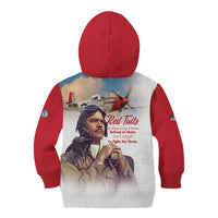 Tuskegee Airmen Red Tails Kid Hoodie Red - Brave Enough to Fight - Wonder Print Shop