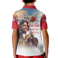 Tuskegee Airmen Red Tails Kid Polo Shirt Red - Brave Enough to Fight - Wonder Print Shop