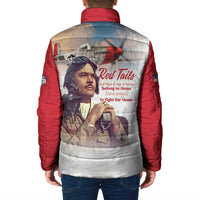 Tuskegee Airmen Red Tails Padded Jacket Red - Brave Enough to Fight - Wonder Print Shop