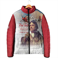 Tuskegee Airmen Red Tails Padded Jacket Red - Brave Enough to Fight - Wonder Print Shop