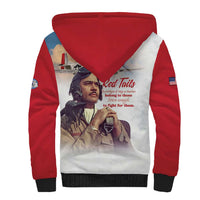 Tuskegee Airmen Red Tails Sherpa Hoodie Red - Brave Enough to Fight - Wonder Print Shop