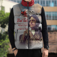 Tuskegee Airmen Red Tails Sleeveless Puffer Jacket Red - Brave Enough to Fight - Wonder Print Shop