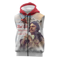 Tuskegee Airmen Red Tails Sleeveless Zip Hoodie Red - Brave Enough to Fight - Wonder Print Shop