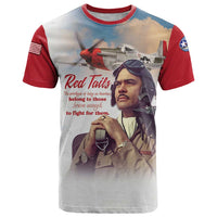 Tuskegee Airmen Red Tails T Shirt Red - Brave Enough to Fight - Wonder Print Shop