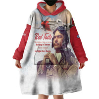 Tuskegee Airmen Red Tails Wearable Blanket Hoodie Red - Brave Enough to Fight - Wonder Print Shop