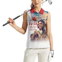 Tuskegee Airmen Red Tails Women Sleeveless Polo Shirt Red - Brave Enough to Fight - Wonder Print Shop