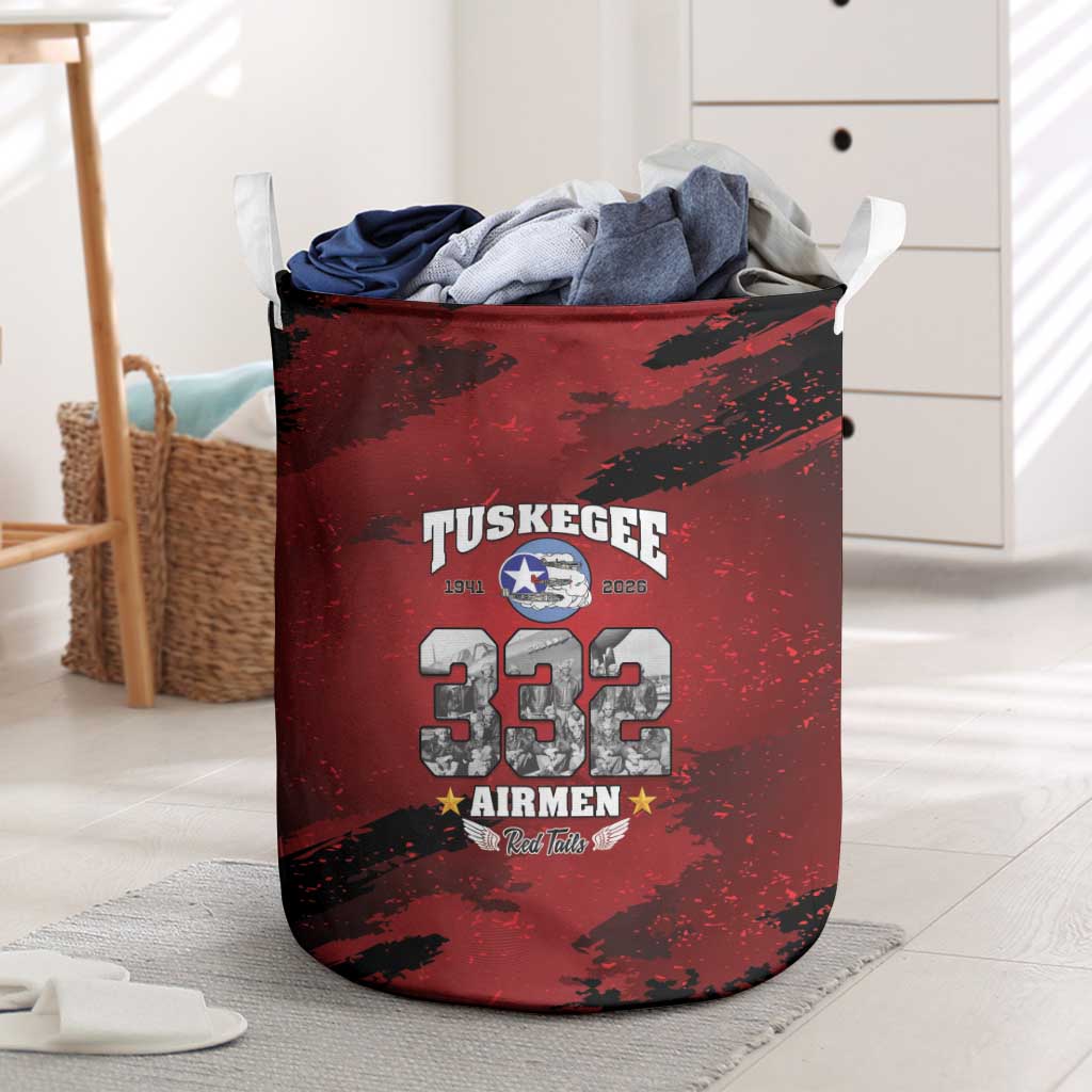 85 Years of Tuskegee Airmen Laundry Basket 332nd Fighter Group Red Tails - Wonder Print Shop