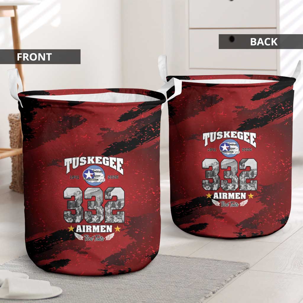 85 Years of Tuskegee Airmen Laundry Basket 332nd Fighter Group Red Tails - Wonder Print Shop