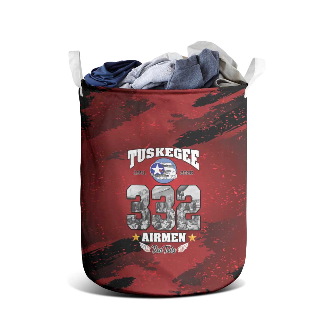 85 Years of Tuskegee Airmen Laundry Basket 332nd Fighter Group Red Tails - Wonder Print Shop