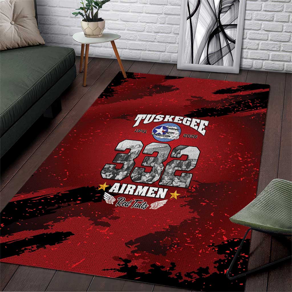 85 Years of Tuskegee Airmen Area Rug 332nd Fighter Group Red Tails - Wonder Print Shop