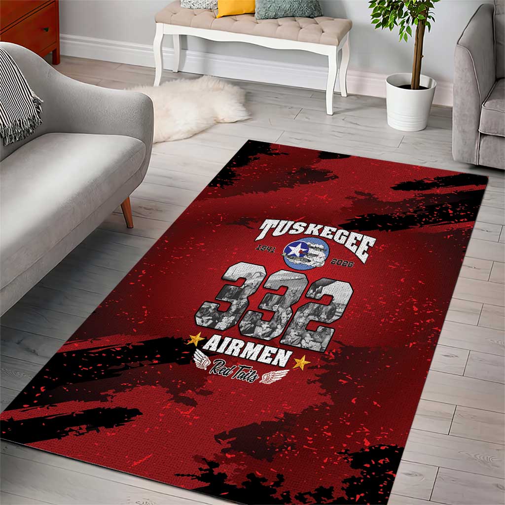 85 Years of Tuskegee Airmen Area Rug 332nd Fighter Group Red Tails - Wonder Print Shop