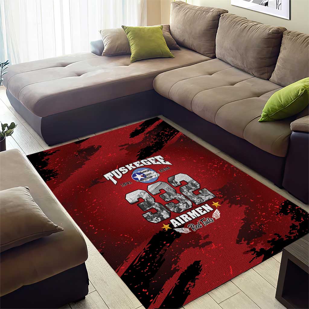 85 Years of Tuskegee Airmen Area Rug 332nd Fighter Group Red Tails - Wonder Print Shop