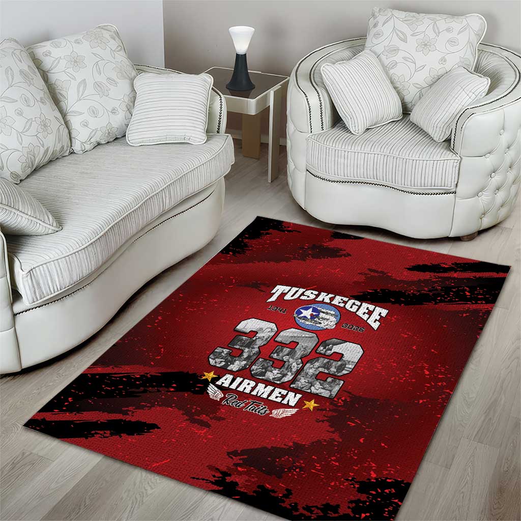 85 Years of Tuskegee Airmen Area Rug 332nd Fighter Group Red Tails - Wonder Print Shop