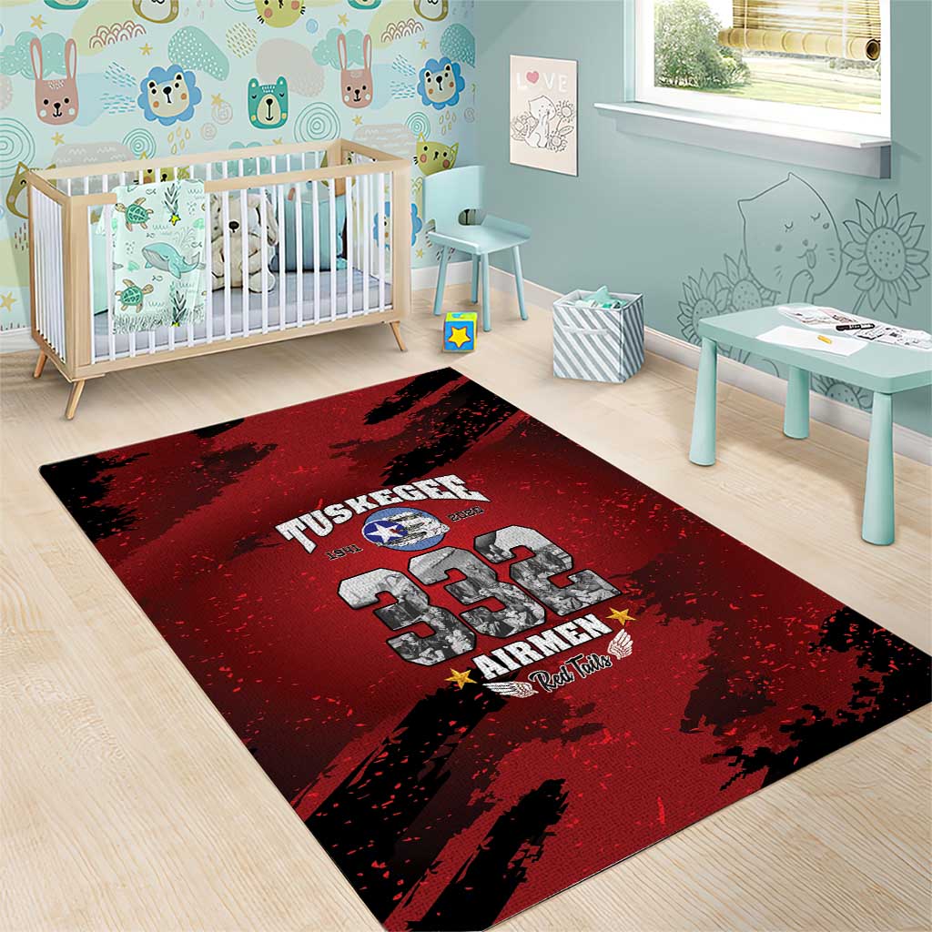 85 Years of Tuskegee Airmen Area Rug 332nd Fighter Group Red Tails - Wonder Print Shop