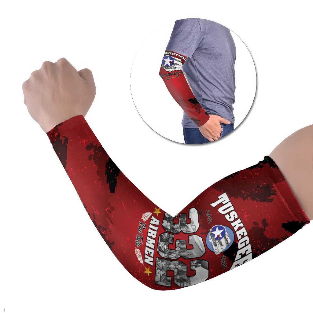 85 Years of Tuskegee Airmen Arm Sleeves 332nd Fighter Group Red Tails - Wonder Print Shop