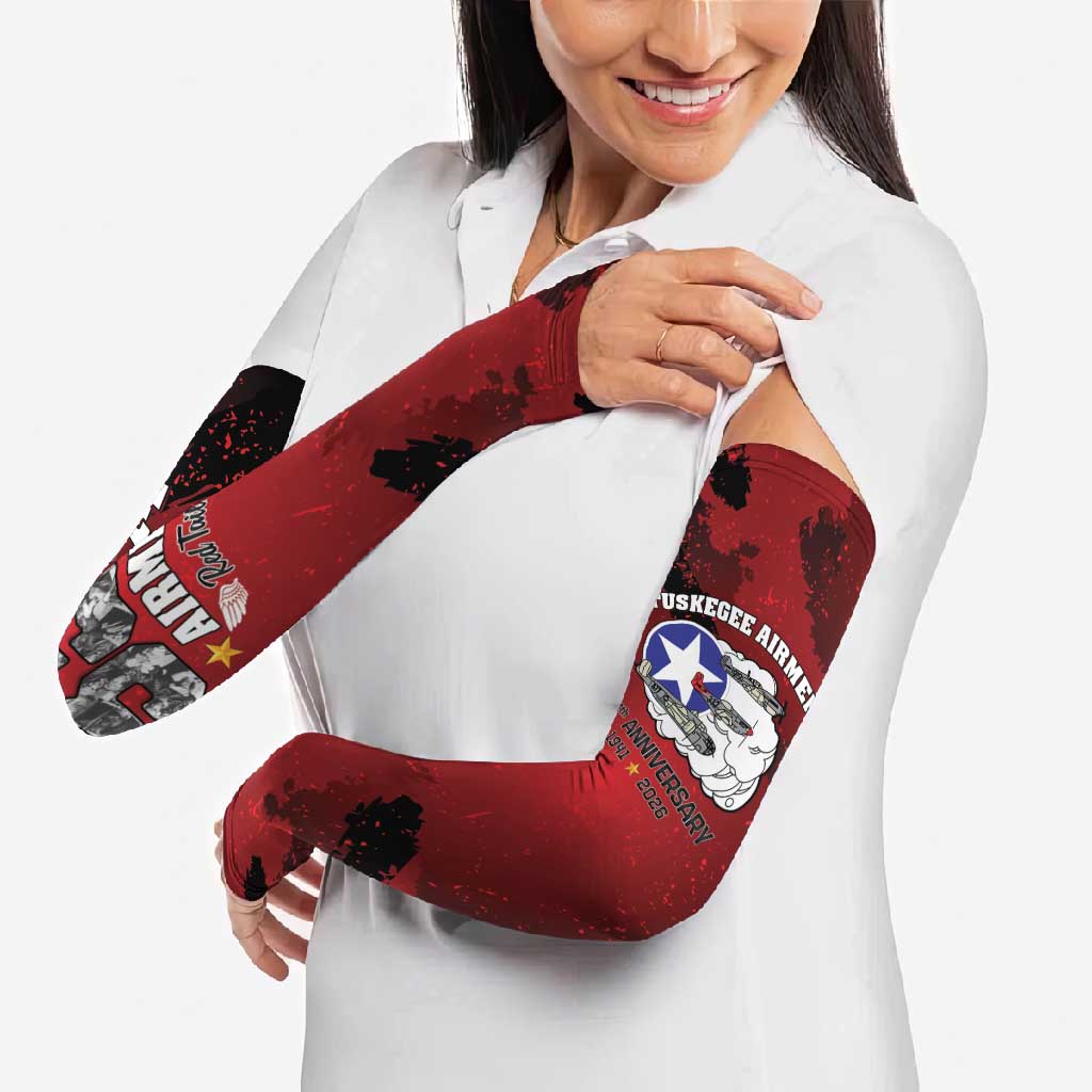 85 Years of Tuskegee Airmen Arm Sleeves 332nd Fighter Group Red Tails - Wonder Print Shop