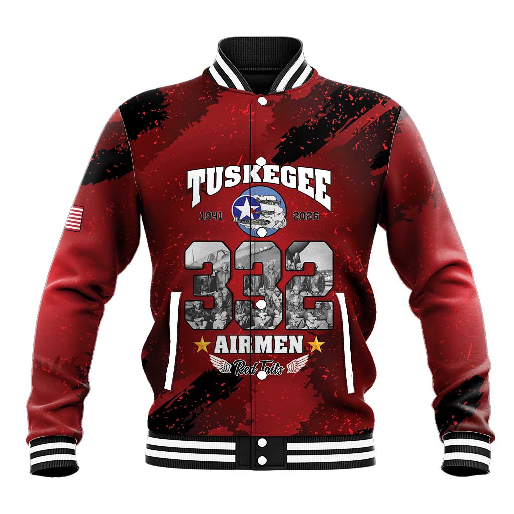 85 Years of Tuskegee Airmen Baseball Jacket 332nd Fighter Group Red Tails - Wonder Print Shop