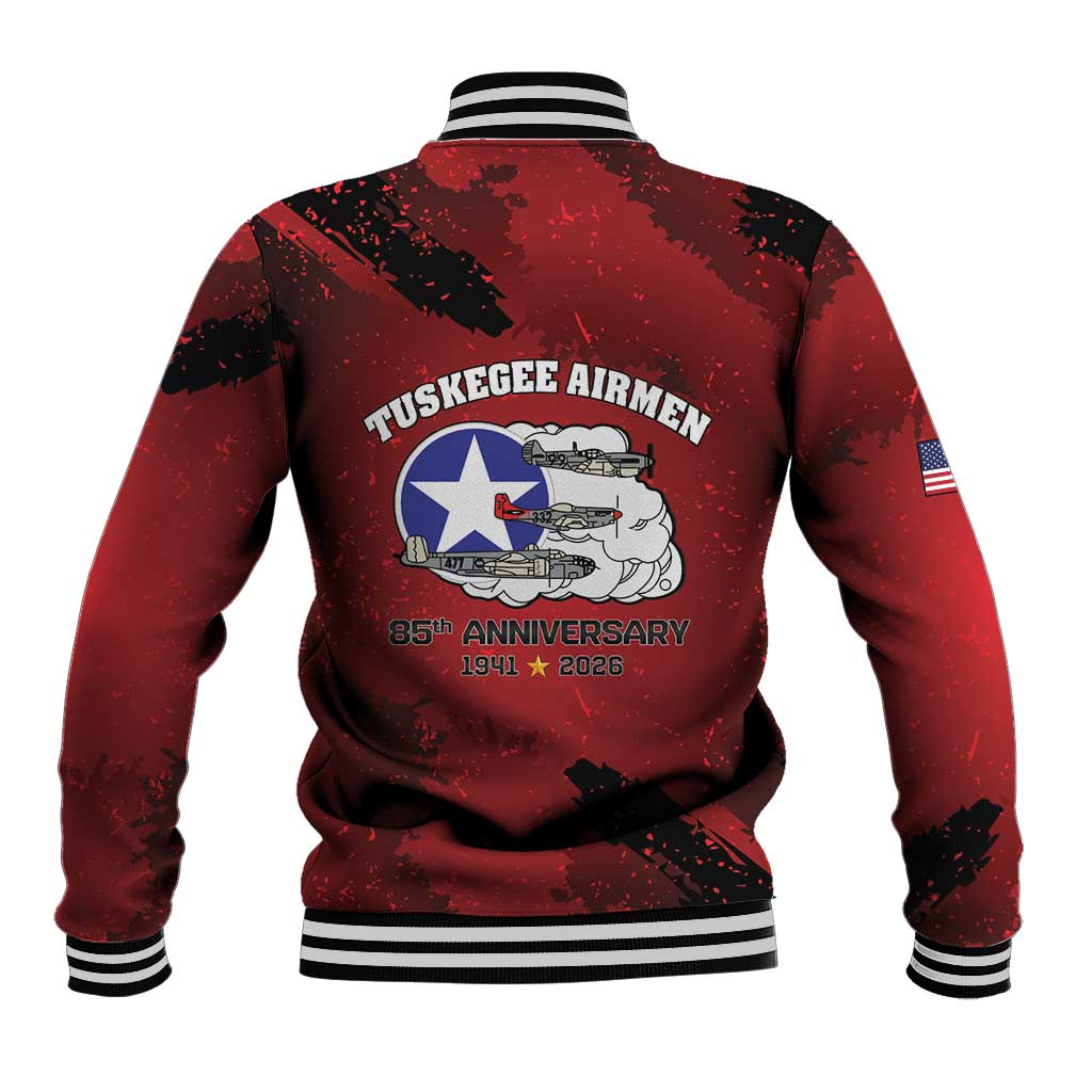 85 Years of Tuskegee Airmen Baseball Jacket 332nd Fighter Group Red Tails - Wonder Print Shop