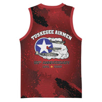 85 Years of Tuskegee Airmen Basketball Jersey 332nd Fighter Group Red Tails - Wonder Print Shop