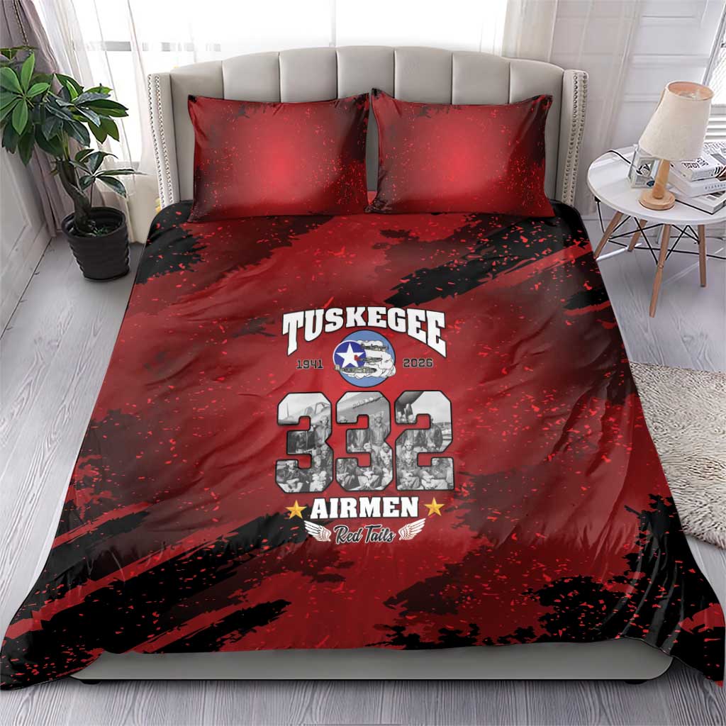 85 Years of Tuskegee Airmen Bedding Set 332nd Fighter Group Red Tails - Wonder Print Shop