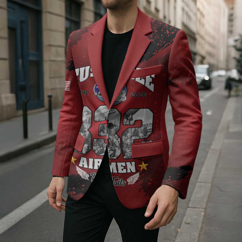85 Years of Tuskegee Airmen Blazer 332nd Fighter Group Red Tails - Wonder Print Shop