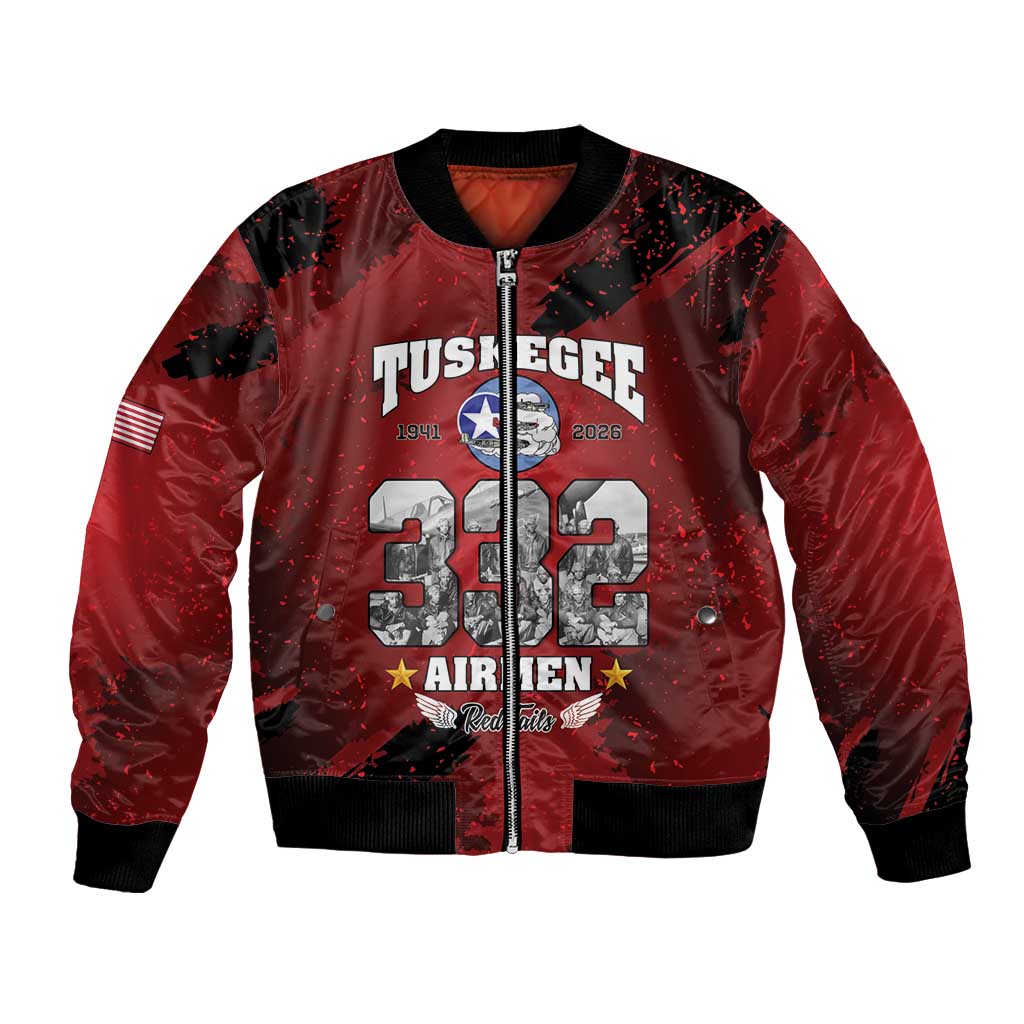 85 Years of Tuskegee Airmen Bomber Jacket 332nd Fighter Group Red Tails - Wonder Print Shop