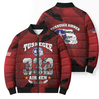 85 Years of Tuskegee Airmen Bomber Puffer Jacket 332nd Fighter Group Red Tails - Wonder Print Shop
