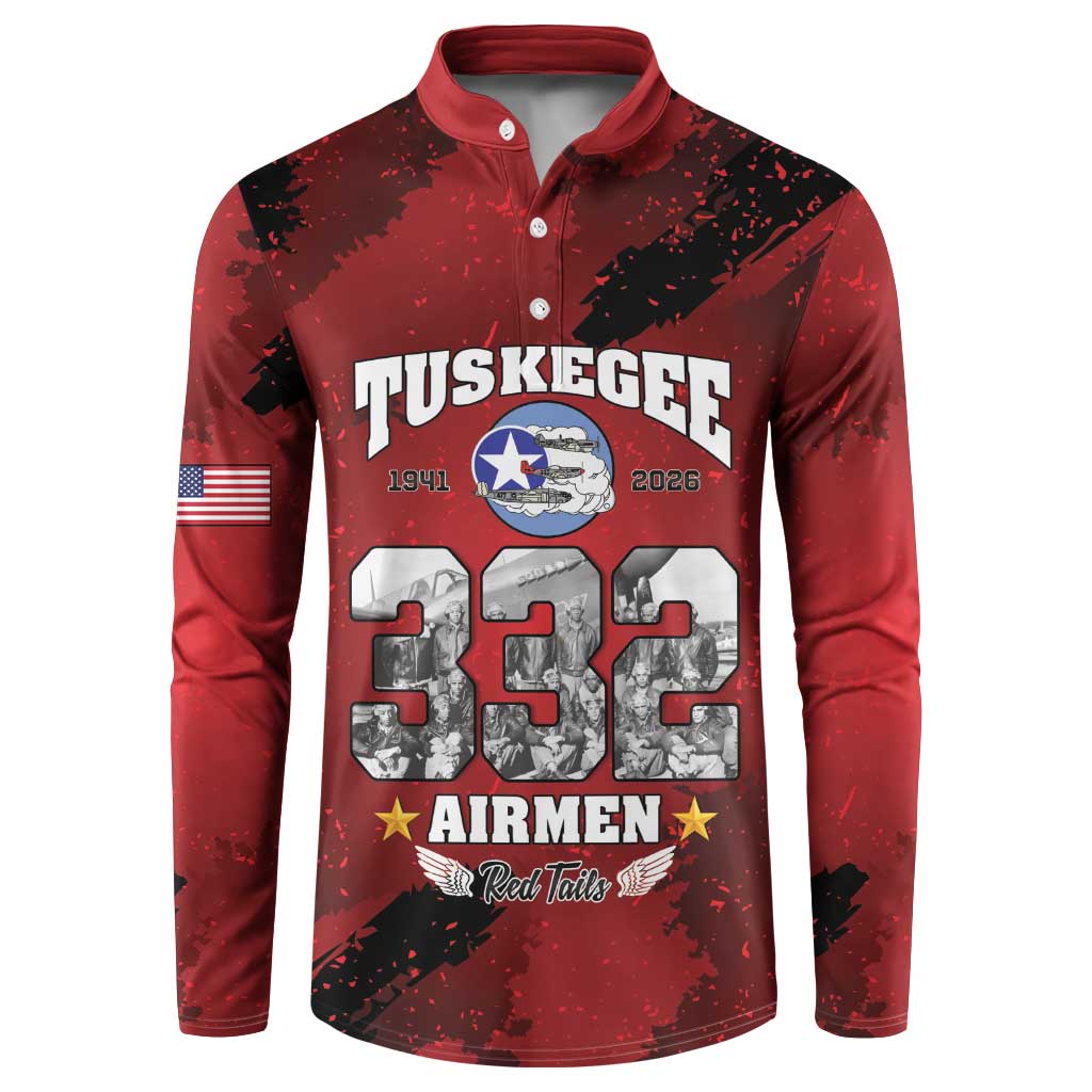 85 Years of Tuskegee Airmen Button Sweatshirt 332nd Fighter Group Red Tails - Wonder Print Shop