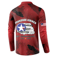 85 Years of Tuskegee Airmen Button Sweatshirt 332nd Fighter Group Red Tails - Wonder Print Shop