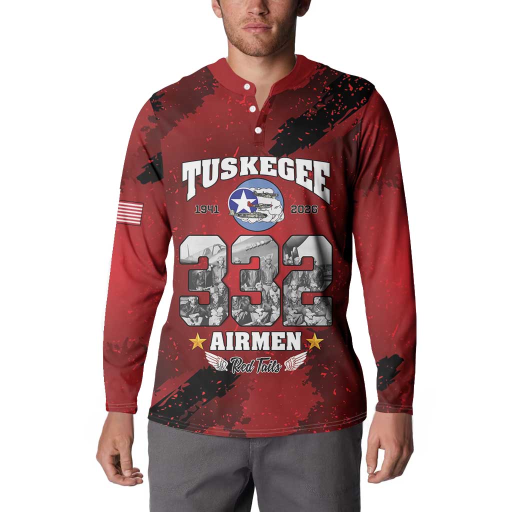 85 Years of Tuskegee Airmen Button Sweatshirt 332nd Fighter Group Red Tails - Wonder Print Shop