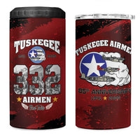 85 Years of Tuskegee Airmen 4 in 1 Can Cooler Tumbler 332nd Fighter Group Red Tails - Wonder Print Shop
