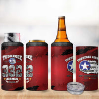 85 Years of Tuskegee Airmen 4 in 1 Can Cooler Tumbler 332nd Fighter Group Red Tails - Wonder Print Shop