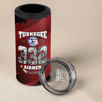 85 Years of Tuskegee Airmen 4 in 1 Can Cooler Tumbler 332nd Fighter Group Red Tails - Wonder Print Shop